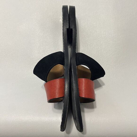 Amanu‎ Women’s 8 Style 02 The Sabi Red And Black Leather Suede Strap Sandal - Picture 6 of 11